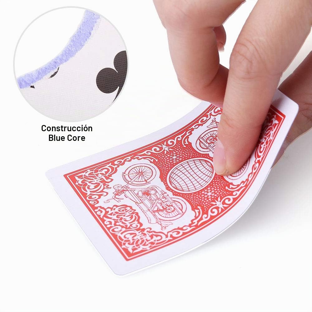 LotFancy Barajas de cartas, tamaño de póquer, índice estándar, 12 barajas de tarjetas, 6 azules y 6 rojas