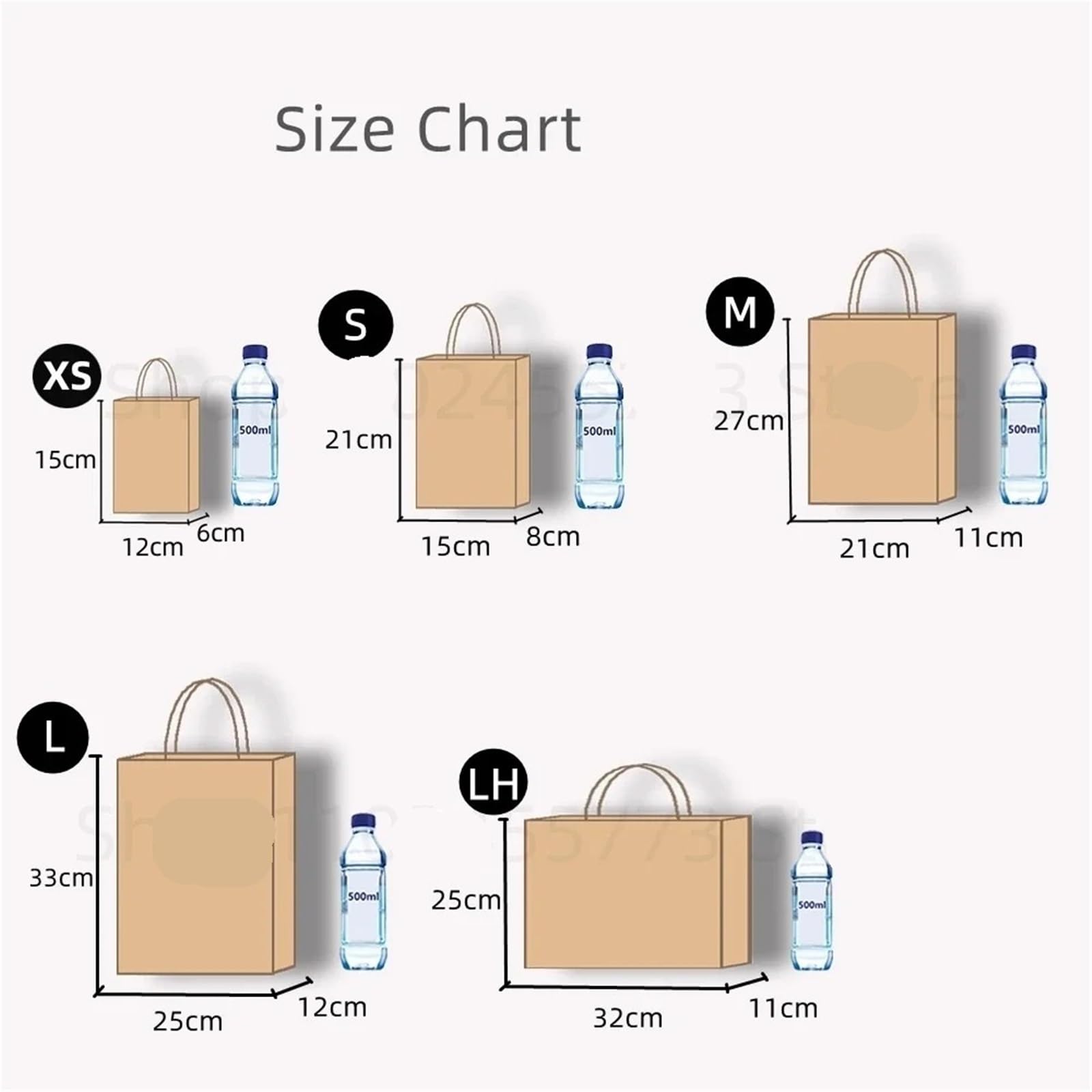 Sac Kraft 10/30/50 mini petits sacs en papier kraft