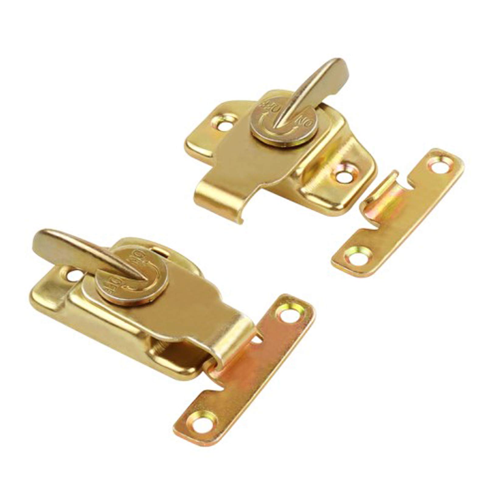 12Pieces Dining Table Locks, HNBun Metal Dining Training Table Buckles Connectors, Heavy Duty Table Leaf Hardware Accessories for Table, Wooden Case, Cabinets, Drawers, Cupboards, Brass Plated 3