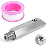 JADSOrBoBi Oil Pressure Sending Unit Extension Dual Port, Stainless Steel Oil Pressure Adapter, Compatible with 1965–1973 Ford Mustang V8, 1/4