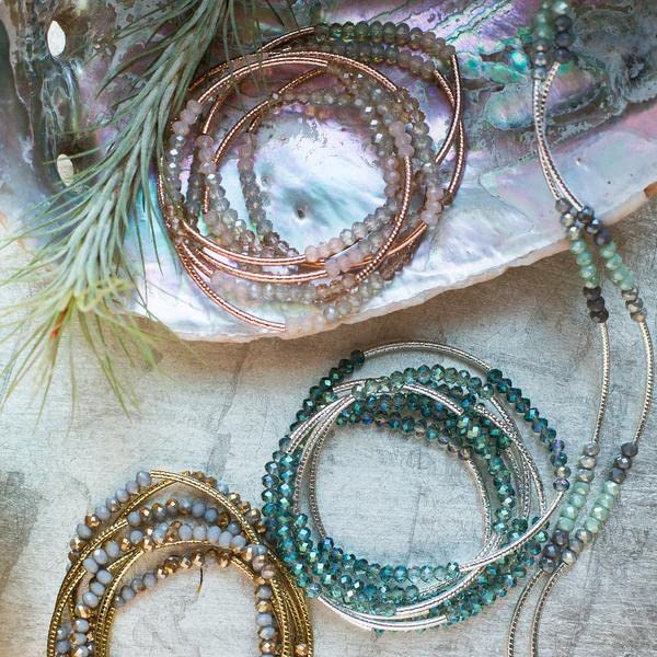 Scout Curated Wears - Women's Scout Wrap Bracelet & Necklace - Silver Lining/Gold2