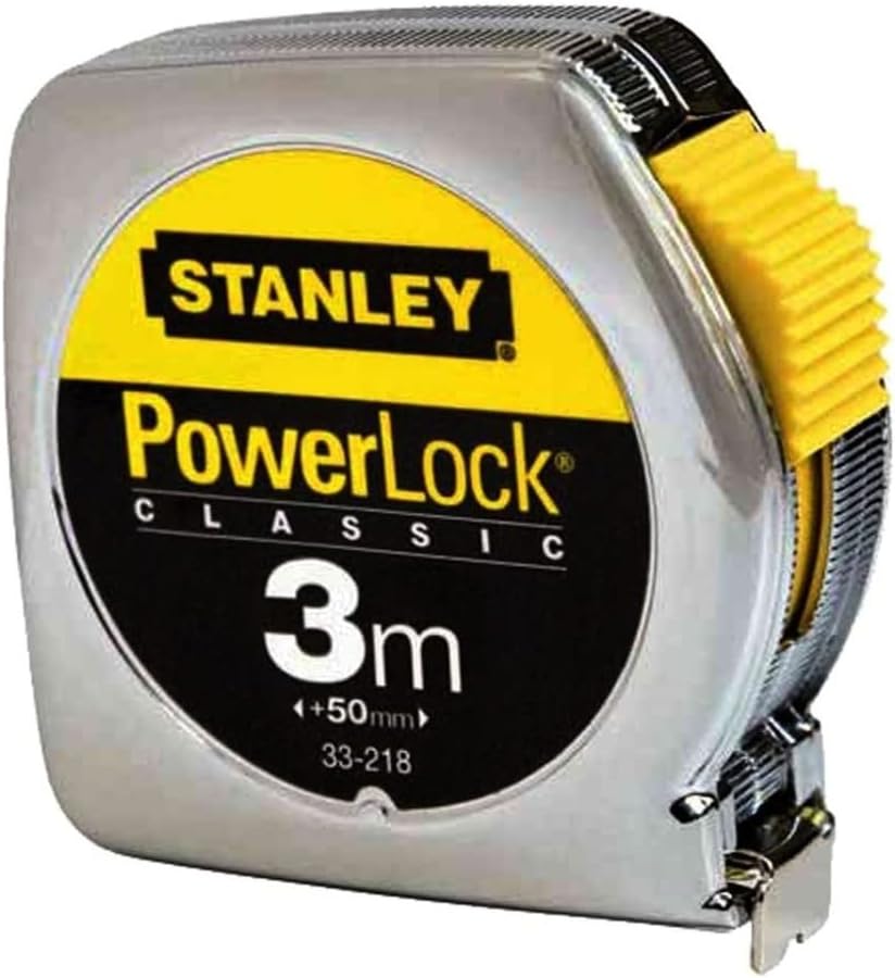 Stanley 1-33-238" Powerlock Tape Measure with End Hook Without Hole, Silver, 3 m/12.7 mm