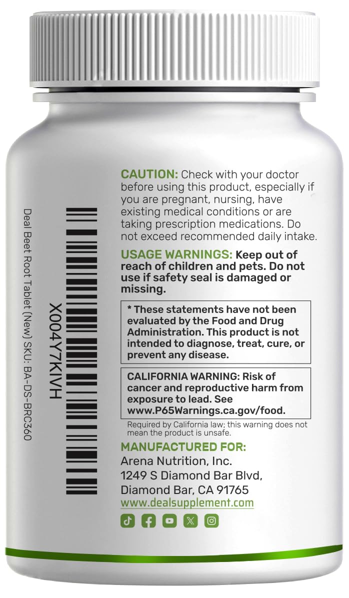 Beet Root Complex 4500mg** per Serving with Grape Seed & CoQ10, 360 Tablets — Amazon image 7