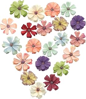 Ewanda store 100 Pcs Cherry Blossom Flower Heads Assorted Artificial Silk Flowers Heads Bridal Wedding Party Supply Headbands Dress DIY Accessories