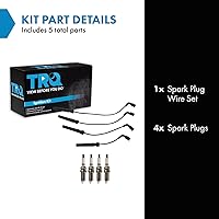 Vista 2 de Kit de Bujías de Iridium TRQ 5 Piezas Bujías de Iridium Compatibles con Chevrolet Aveo 2004-2008 2007-2008 Aveo5