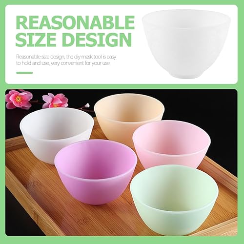 Miniatura 2 de FOMIYES Cuenco de silicona con espátula de silicona, cuencos para mezclar, cuencos de colores reutilizables, tazones de preparación para aperitivos,