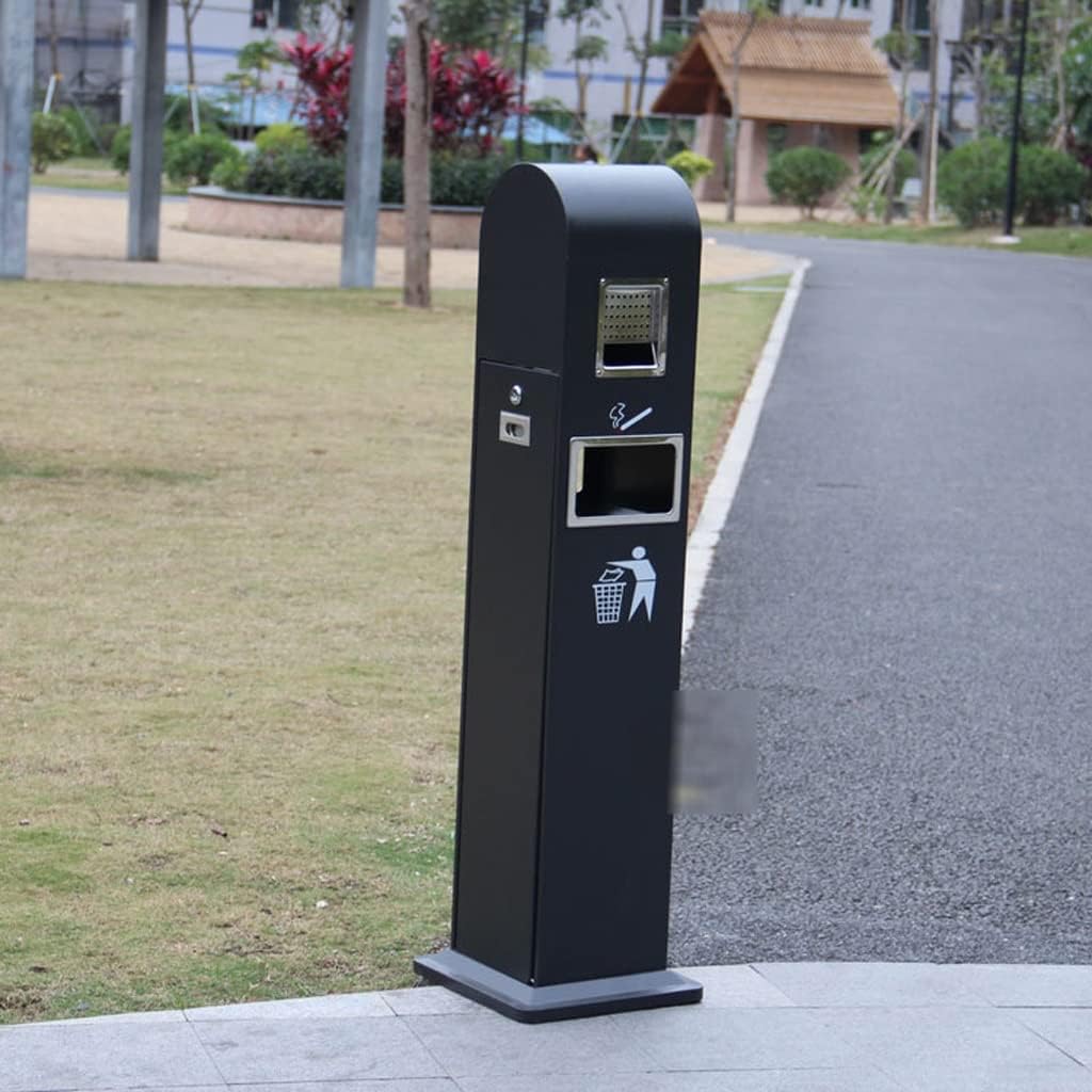 Stand Up Ashtray Outdoor Vertical Ash Barrel Cigarette Butt Pillar Shopping Mall Public Smoking Area Smoke Barrel Stainless Steel Ash Pillar Cigar Ashtrays For Outdoors