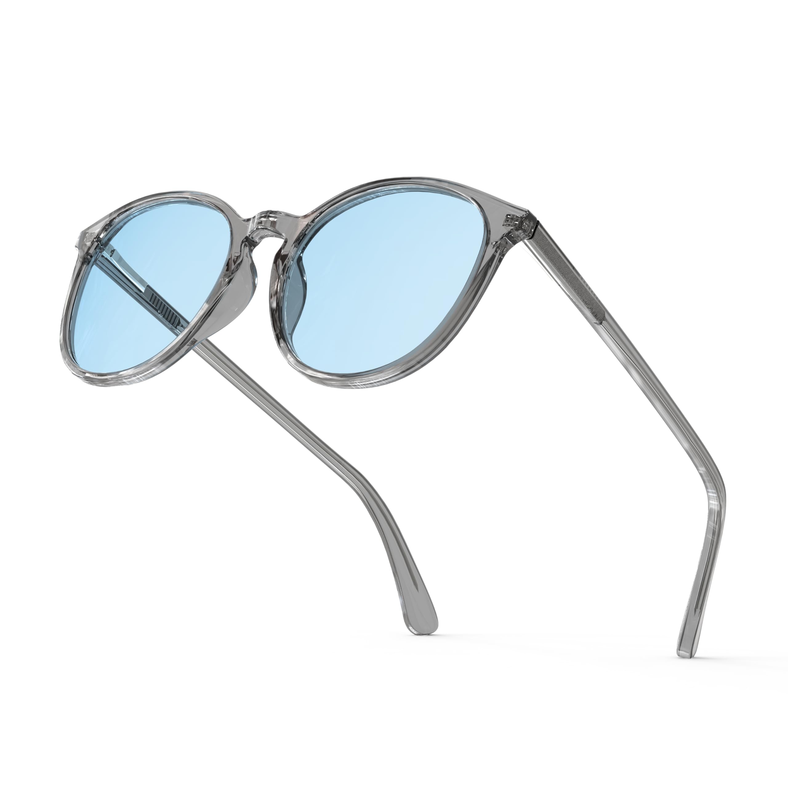 Bloomoak Niebieskie okulary blokujące światło stroboskopowe, zapobiegające migotaniu na koncertach (LED), ochrona przed migającymi wyświetlaczami i intensywnym światłem