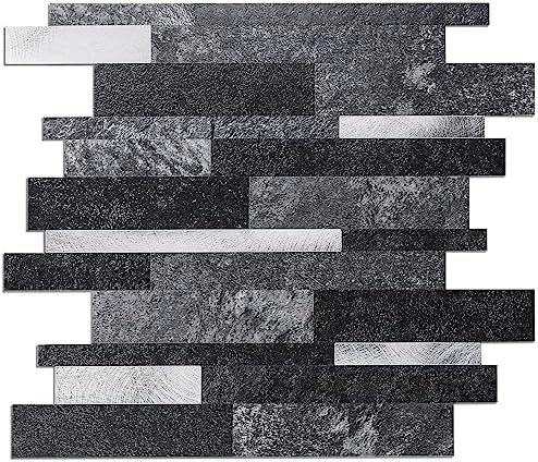 Wallpops Catalan Gray And White Peel And Stick Backsplash Tiles - View #9