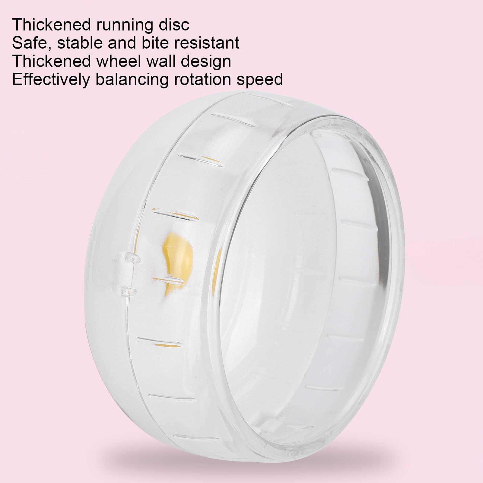 Roue silencieuse pour hamster cochon d'Inde – Roue d'exercice Kano sans support pour hamsters nains, hamsters syriens et petits animaux de compagnie – Roue blanche (21 cm)