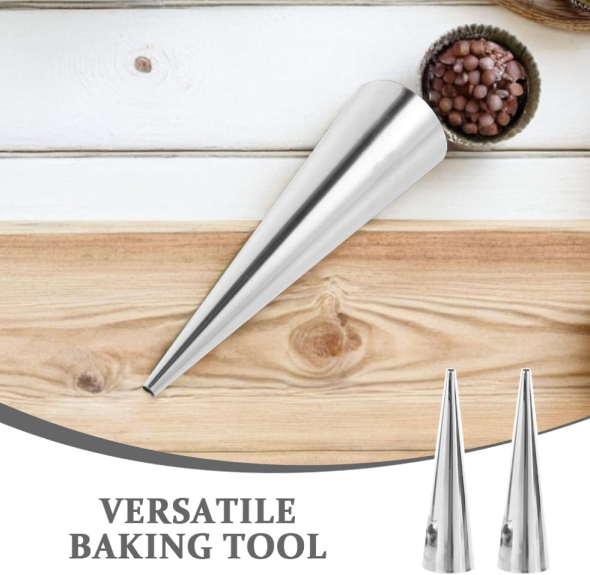 VICASKY Christmas Croissant Bread Mold Stainless Steel Conical Baking Tool
