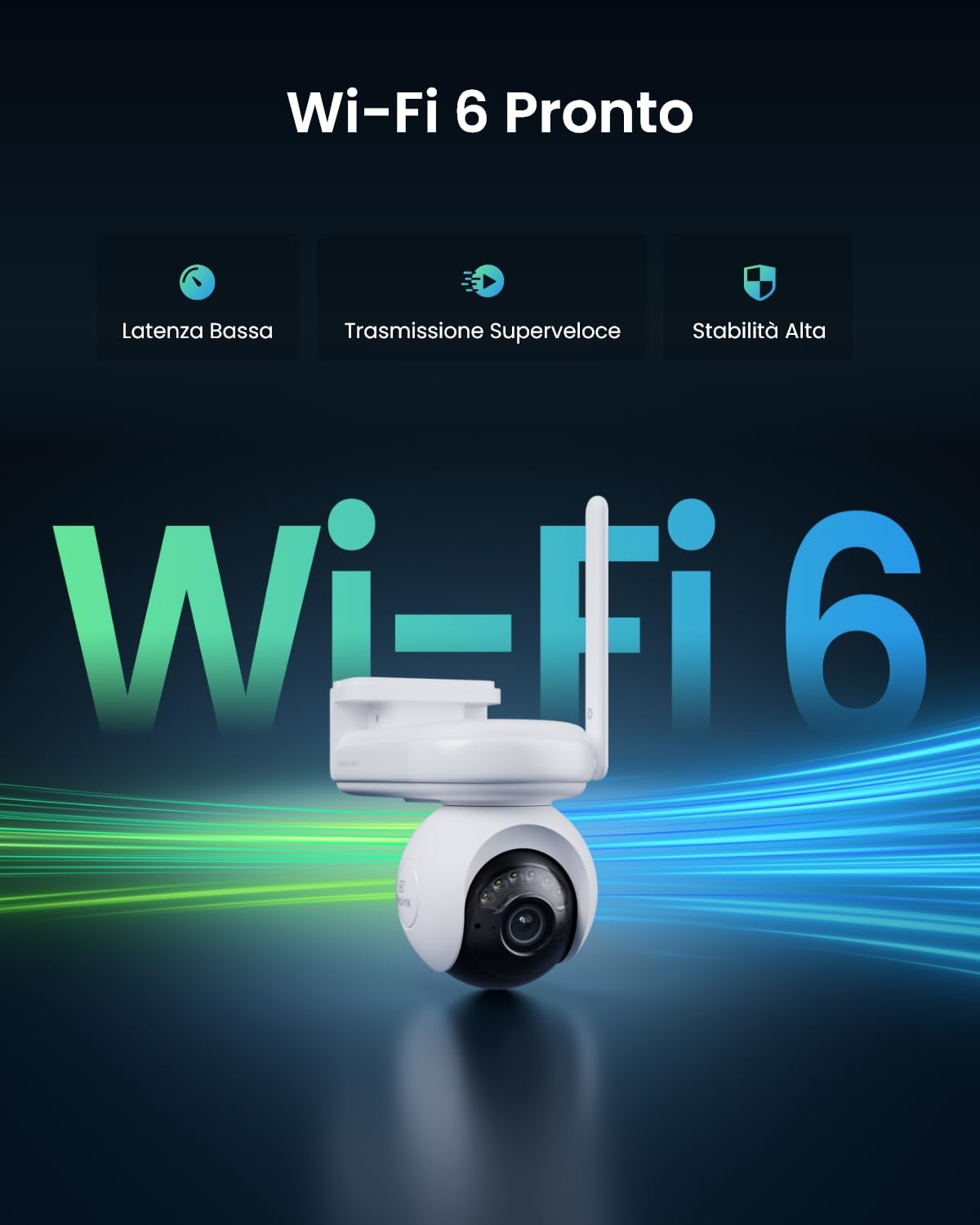 Reolink 4K Telecamera WiFi Esterno Senza Fili con Batteria da 20000 mAh, Registrazione Continua, Rilevamento AI, Auto Tracking, Visione Notturna Color, Rotazione PT 360, Altas PT Ultra+Pannello Solare
