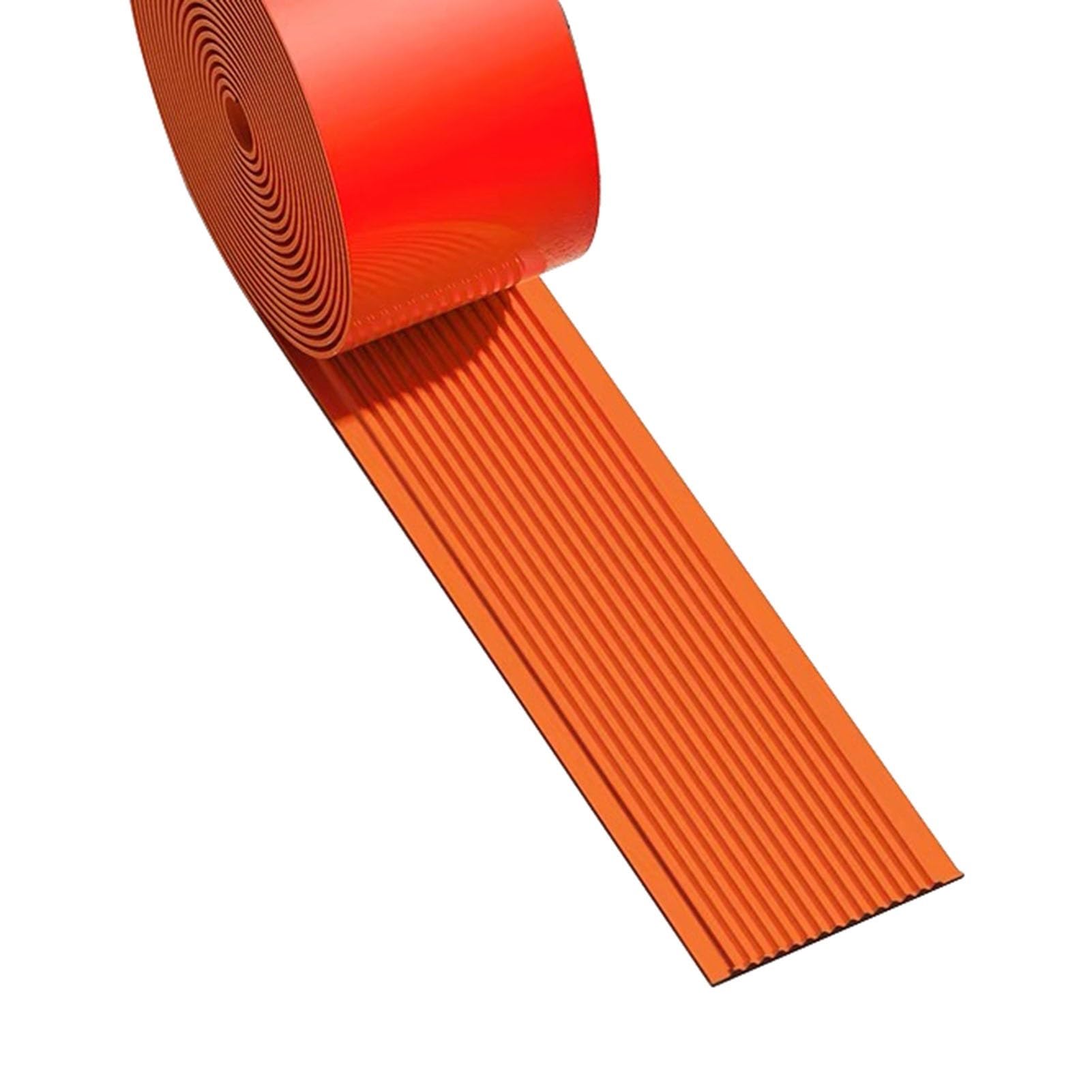 Profilo per Autoadesivo Scale in PVC da 500 cm, Profilo Antiscivolo per Gradini Impermeabile per Uso Interno/Esterno(Orange,16.4 ft/500 cm)