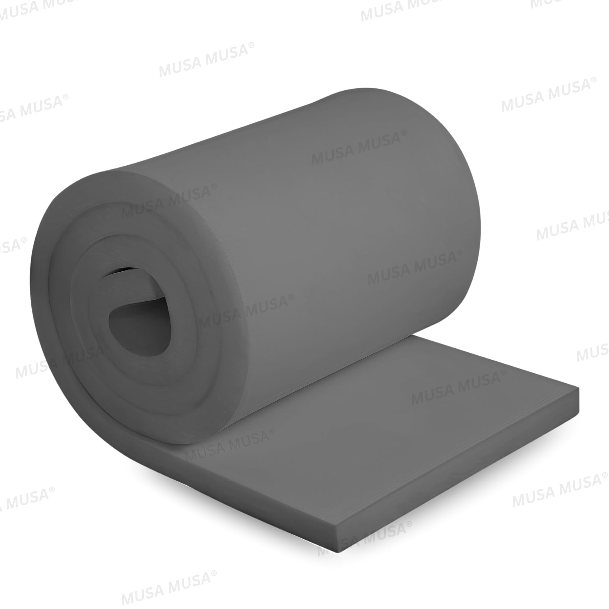 MUSA Upholstery Foam(60"x20"x1"in) high density foam grey seat cushions Replacement Sofa Seat Cushions car seat foam chair back support office chair cushion bench cushion lumbar support foam pads