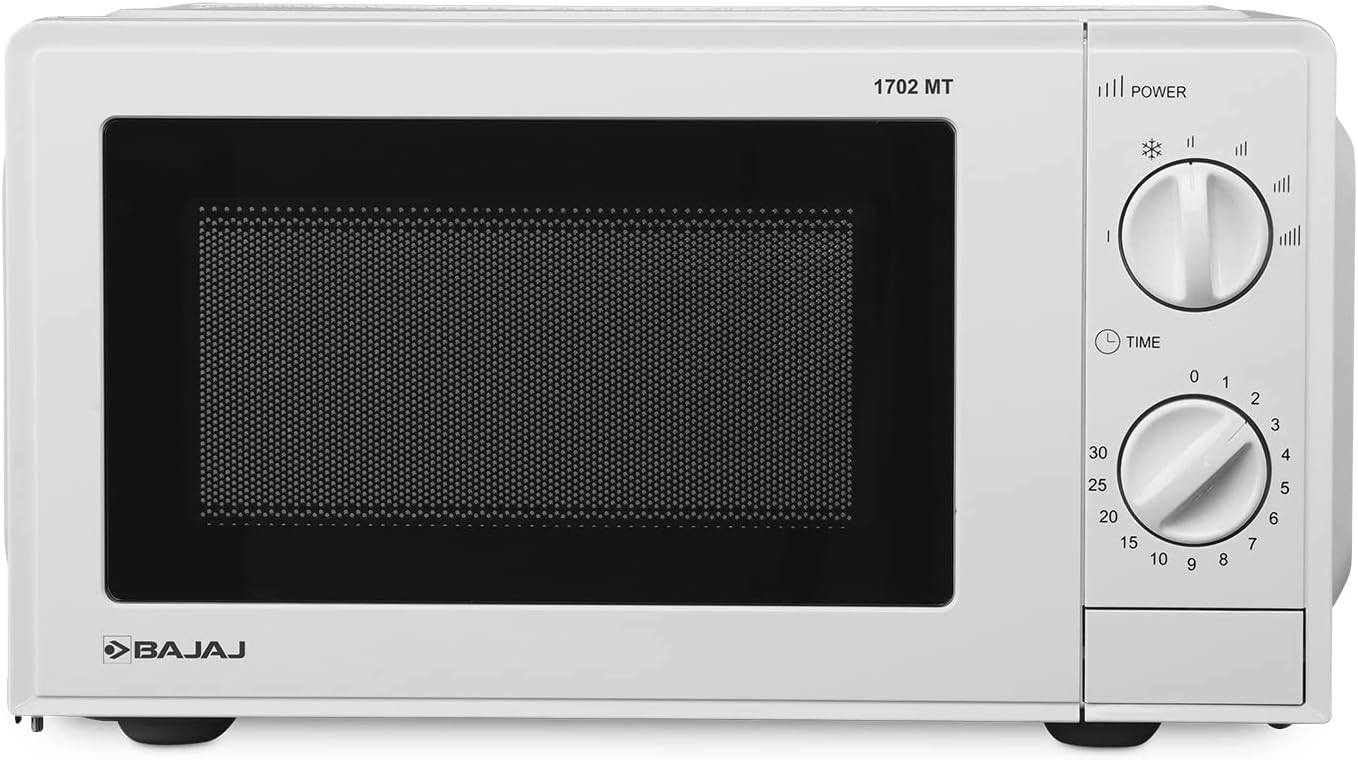 Bajaj 17L Solo Microwave Oven (1702 MT, White), Timer
