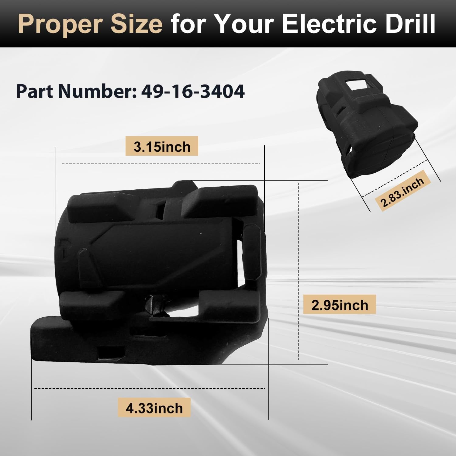 1 Pack Protective Boot49-16-3404 for 12V Fuel Cordless 1/2" Hammer Drill/Driver, Compatible with 3404-20, 3403-20 Models