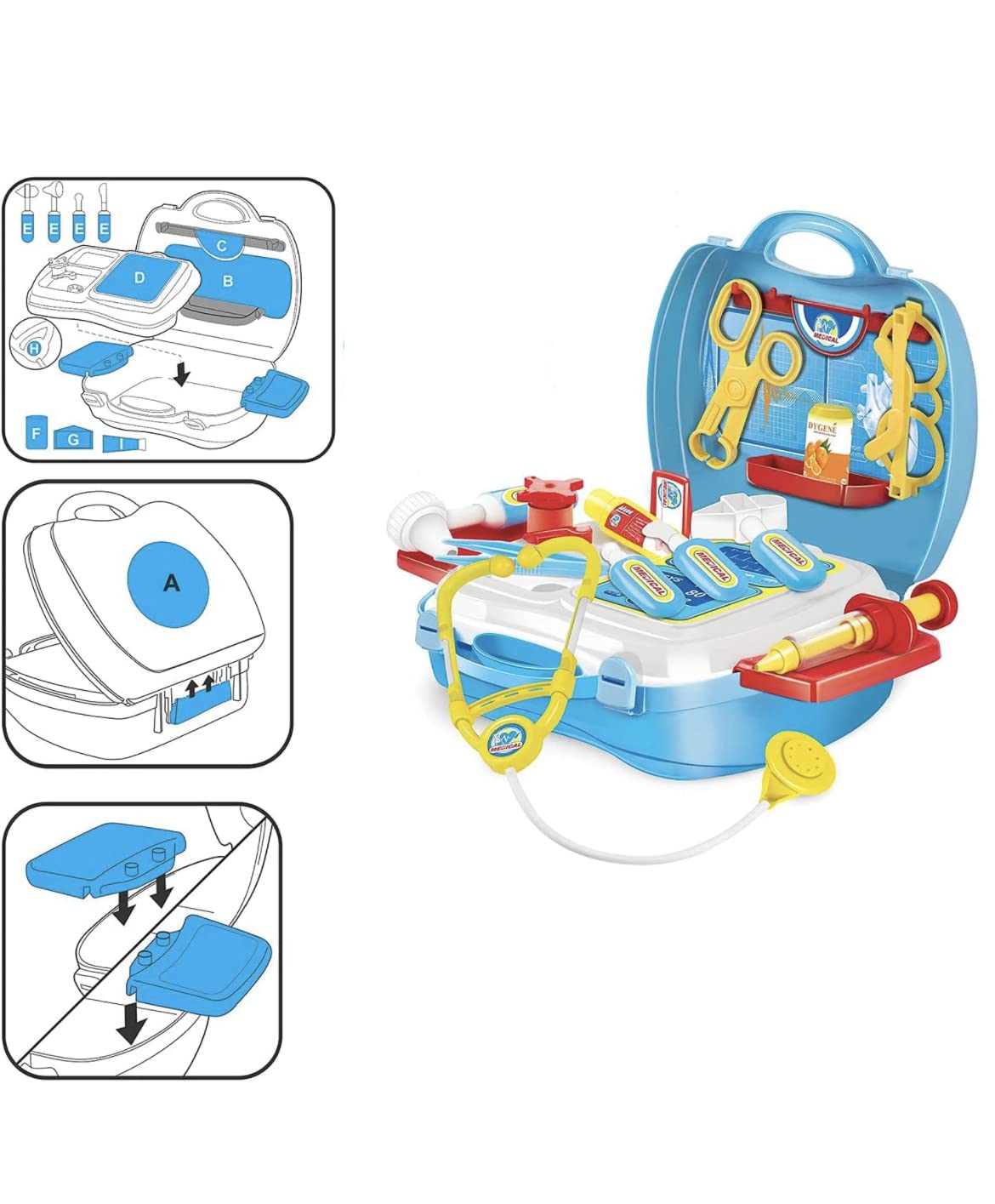WOW Toys - Delivering Joys of Life Doctor Pretend Play Toy Set for Kids,Girls, Boys Age 3 and Above|| 15 pcs|| Suitcase, Plastic, White|| Learning Toy|| Pack of 1- ISI Certified (B09V32QFG8) Amazon Price History, Amazon Price Tracker