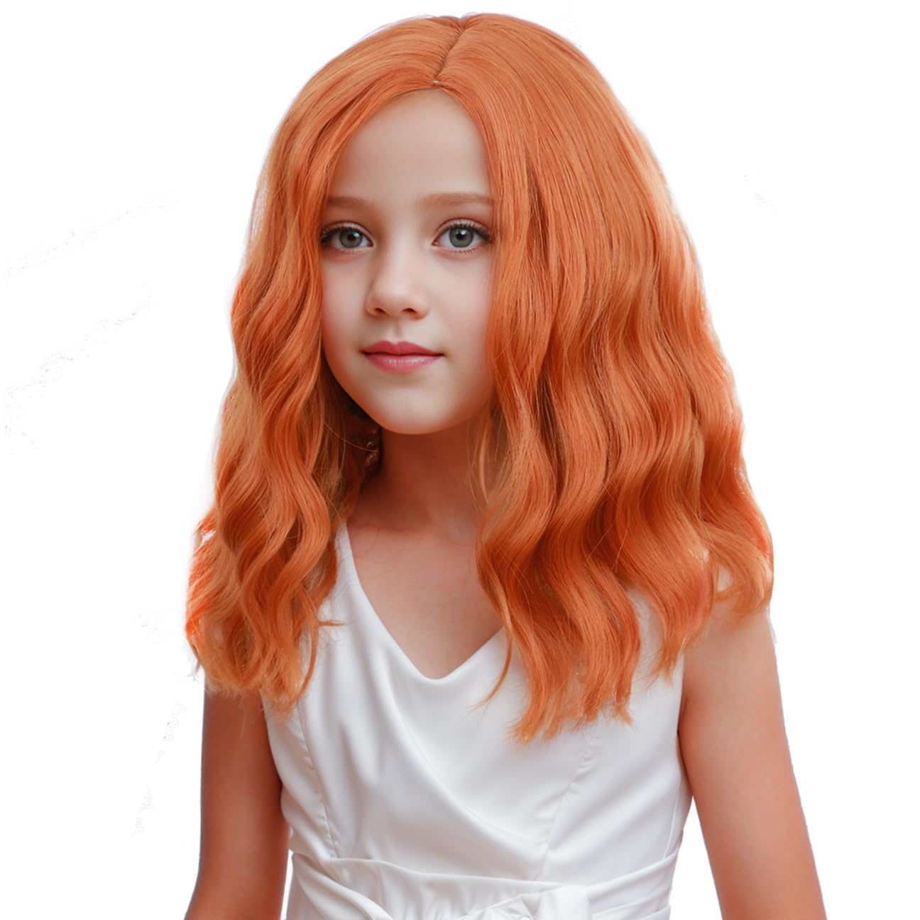 Amazon.com: DUDUWIG Child Ginger Wig Girls Short Wavy Curly Orange