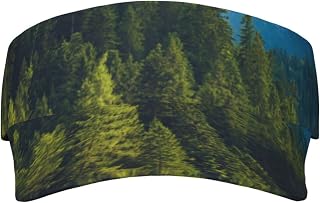 Evealyn Calm Lake Printed Adult Sunscreen Hat, Summer Sunshade with an Open Top Design Beach Hat Suitable for Men and Women Black