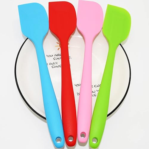 Miniatura 5 de KORIXINE Espátula de silicona resistente al calor, espátulas de goma sin costuras con núcleo de acero inoxidable, utensilios de cocina