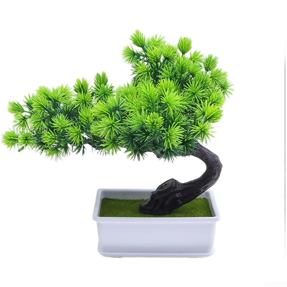 Bonsaï artificiel de 17 cm, plante haut de gamme pour décoration de table raffinée