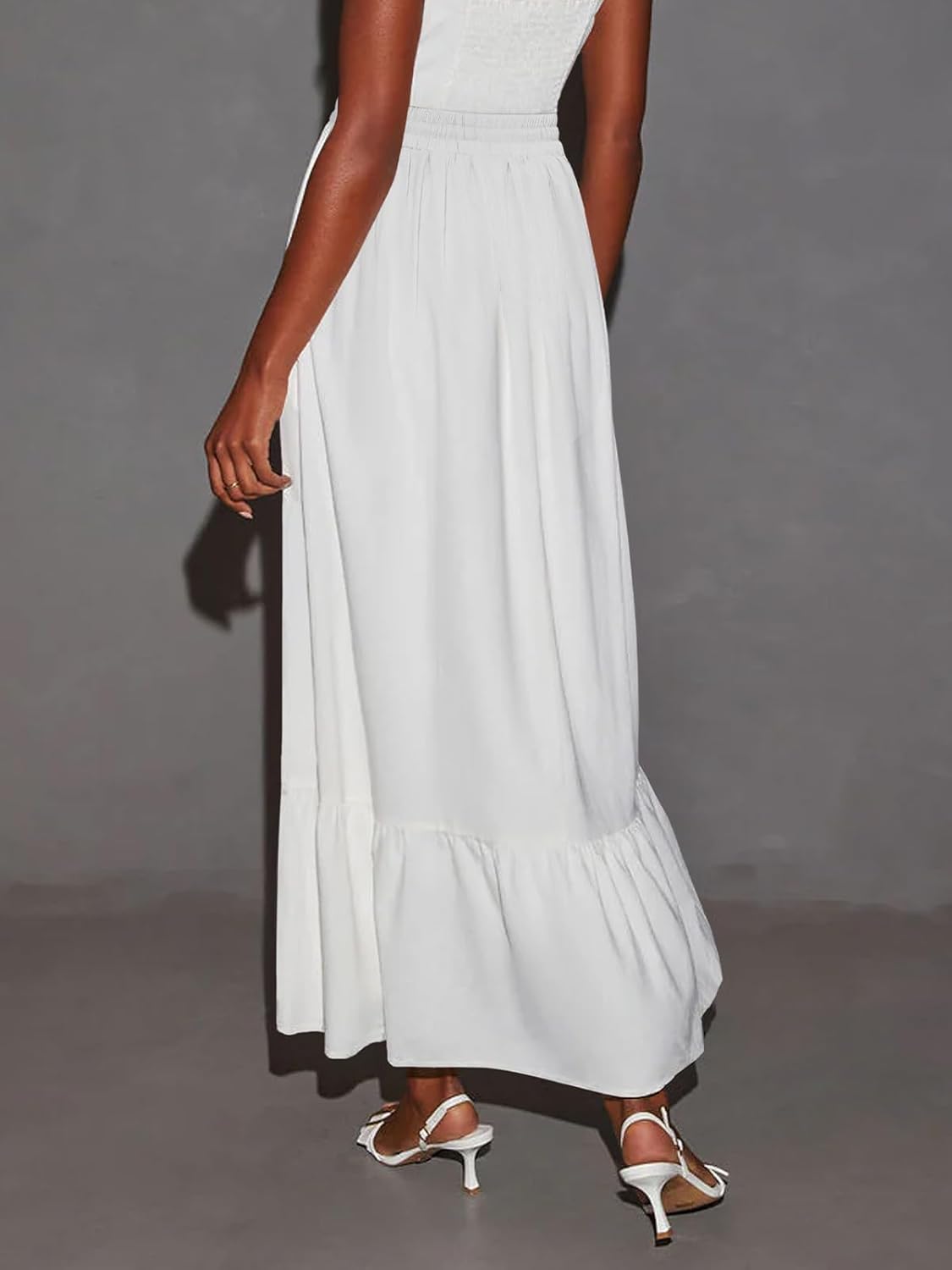 Maxi Skirt for Women Boho Casual Flowy Long Skirts with Pockets High Waisted Ruffle Tiered Fall Outfits Trendy - Image 2