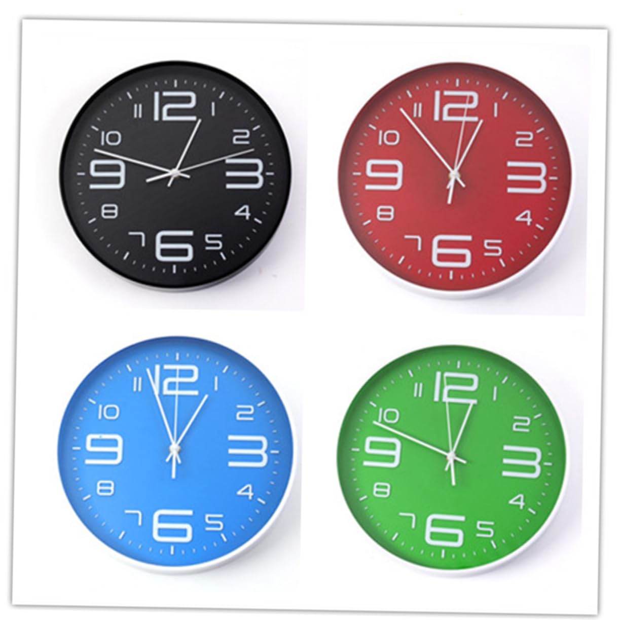 Horloge murale acrylique noir pendule design luxe pour salon moderne
