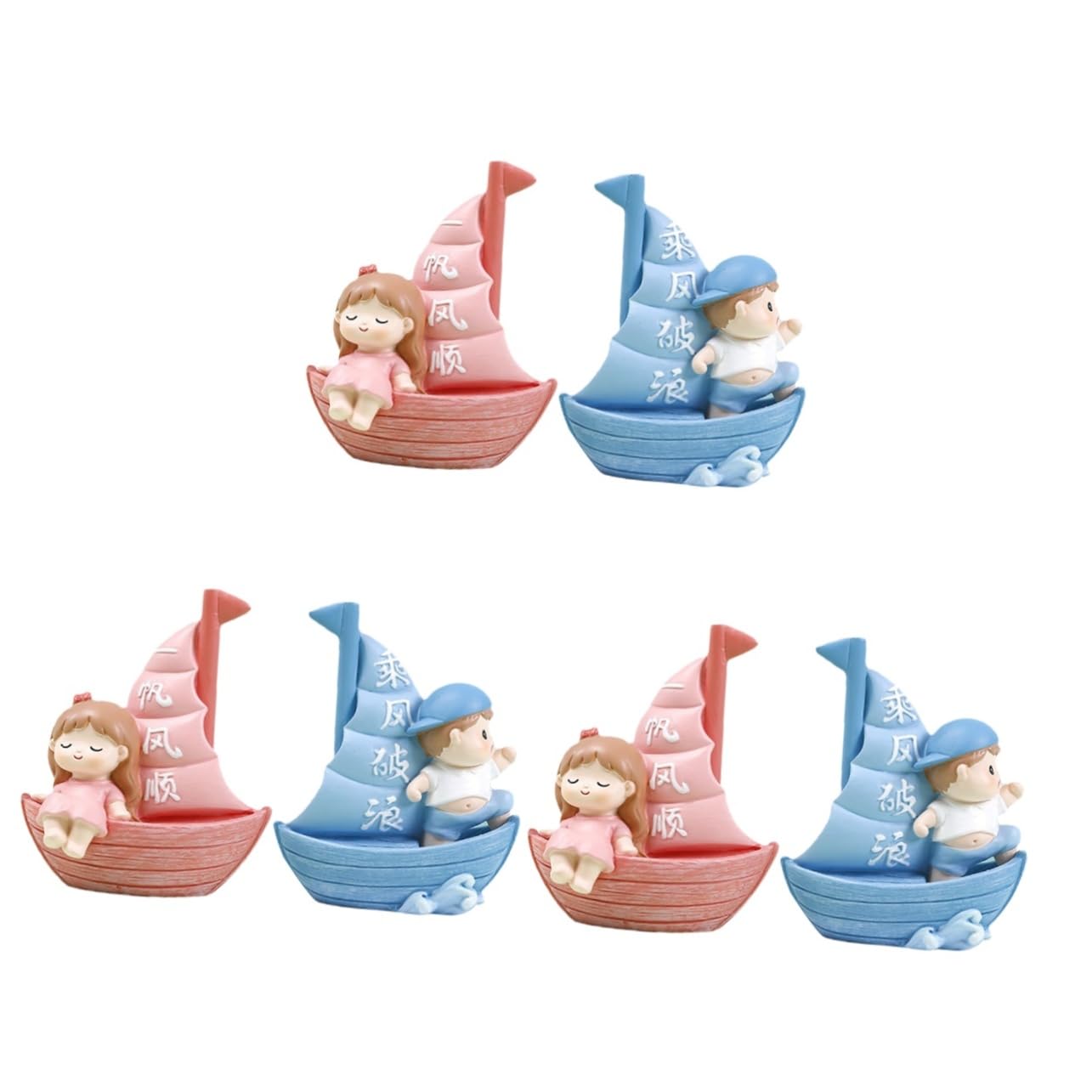 Alipis 6 Pcs Sailing Boat Cake Decoration Miniature Sailboat Ornament Cake Decor for Shower Small Sailboat Toppers Cake Suppliers Birthday Cake Decor Cake Snack Picks Sailboat Decor