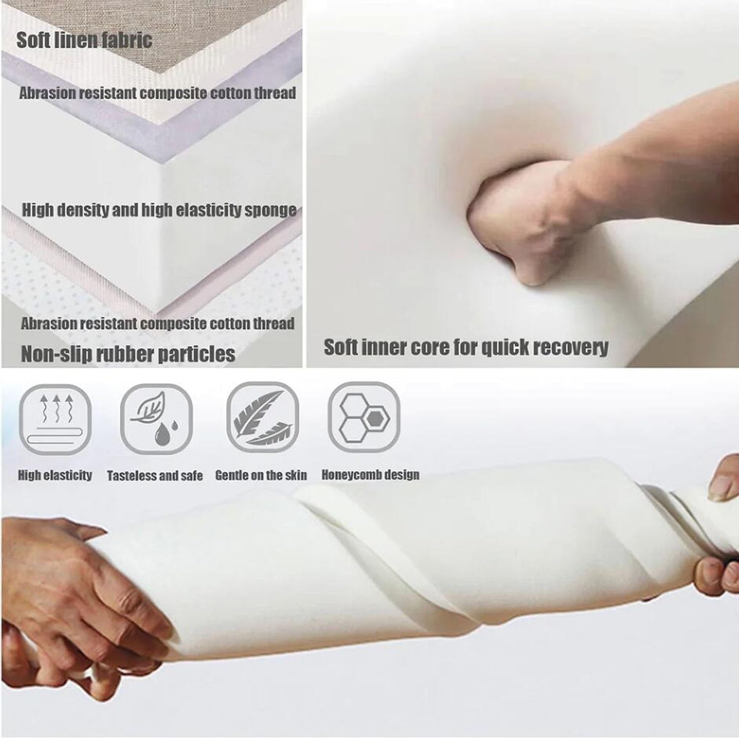 Ergonomiczne poduszki do siedzenia z pianki z pamięcią kształtu, na krzesła do jadalni, kuchni i patio, można prać w pralce, poduszki na ławkę (1,47 x 16 x 1 cali/120 x 40 x 3 cm) dla najwyższego