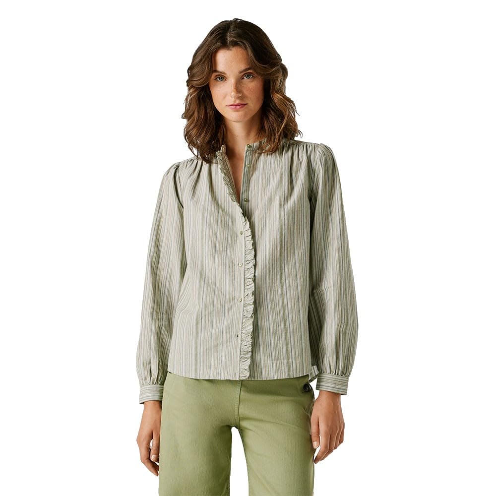 PEPE JEANS Aliya Long Sleeve Blouse M Green
