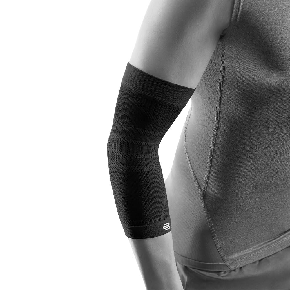 Bauerfeind Codera deportiva de compresión para codo, 1 codera unisex con compresión, para baloncesto, atletismo y deportes de pelota y golpeo, se puede llevar a la derecha e izquierda
