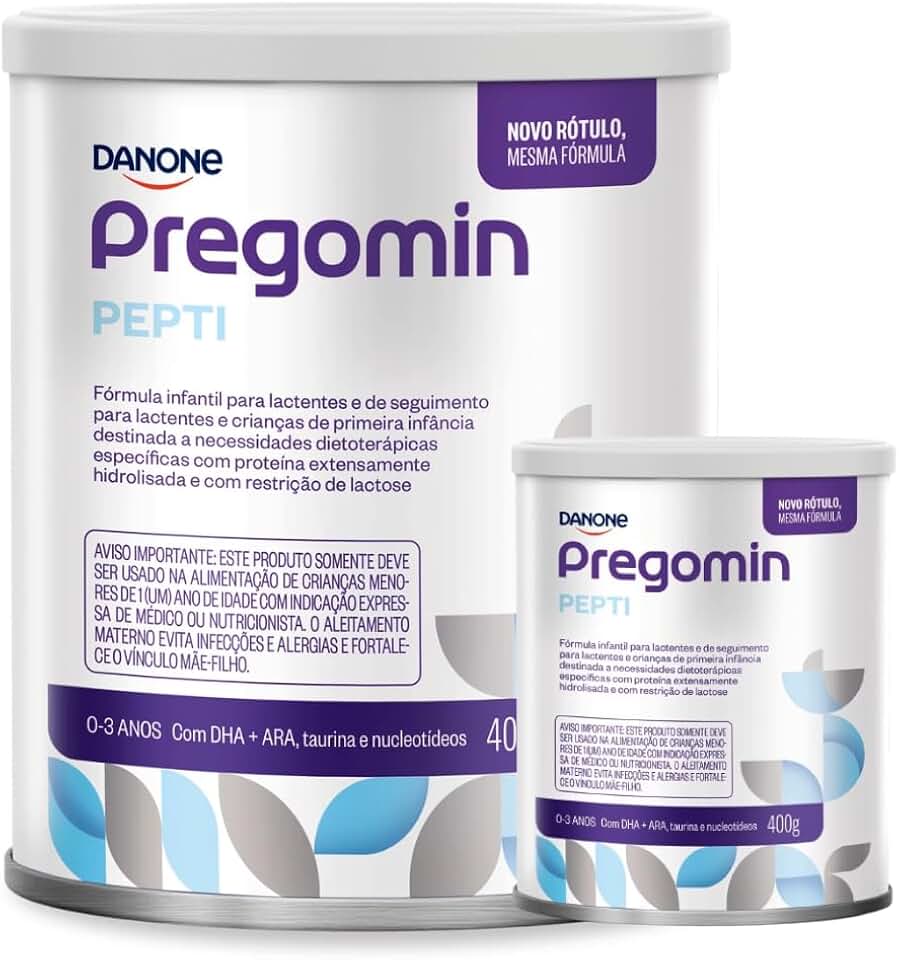 2 Latas -Pregomin Pepti -Fórmula infantil em pó-400gr