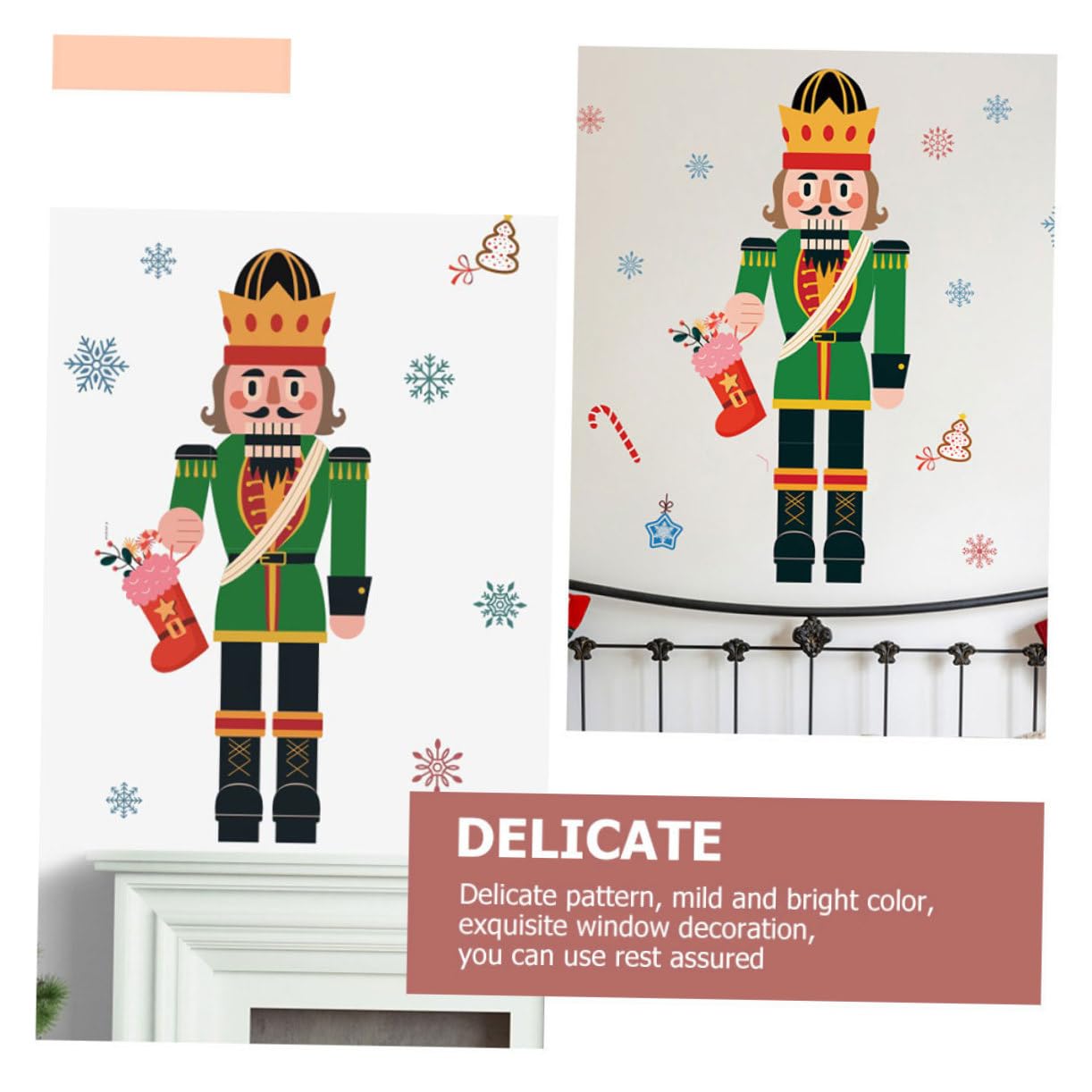 TOPBATHY 4 Blätter Weihnachtsfensteraufkleber Weihnachtliche Kühlschrankdekoration weihnachtsaufkleber kühlschrankaufkleber weihnachtliche fensterbilder weihnachtliche wandaufkleber