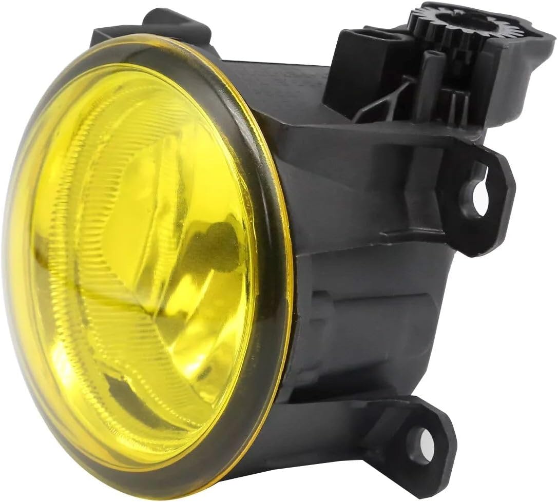 Front Bumper Fog Lights Compatible with 2016-2021 Honda Civic With Bulb Yellow lens Left+Right Pairs
