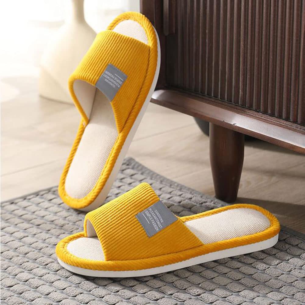 Pantuflas para Invitados,4 Pares de Zapatillas Casa Invitados Lavables Unisexo Zapatillas para Baño Invitados Hogar Bodas,Zapatillas de algodón y lino Four seasons