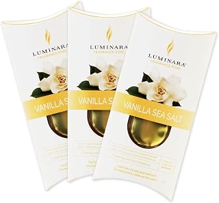 Luminara Fragrance Diffusing Pods, Set of 3 (Vanilla Sea Salt), Natural Home Scent Refills, Air Purifying Reed Diffuser Alternative for Room Ambiance