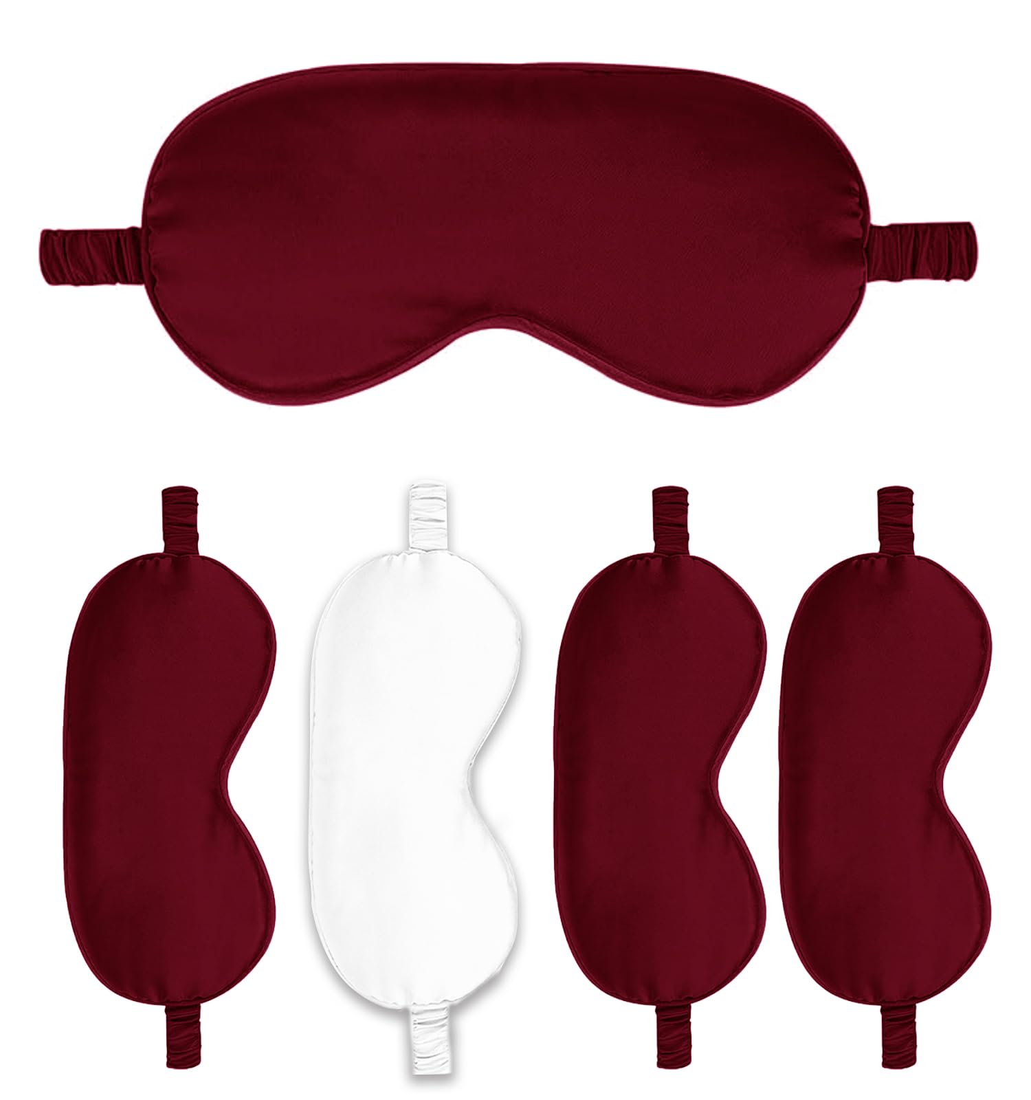 - Sleep Masks 5PACK Silk Eyes Cover Satin Eye Mask Silky Blackout Soft Blindfold Sleeping Eyeshades Covers Bridesmaid Gifts