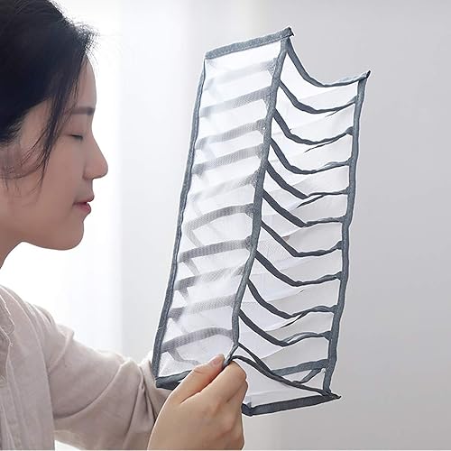 Miniatura 4 de Organizador de ropa interior, de malla plegable, organizador de cajón, para ropa interior, calcetines, bragas, bragas