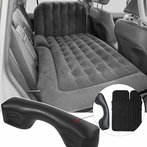 Miniatura 2 de Xuthusman Colchón inflable para cama de automóvil, camión, SUV, asiento trasero, cojín inflable para camas para dormir con bomba de aire (beige)