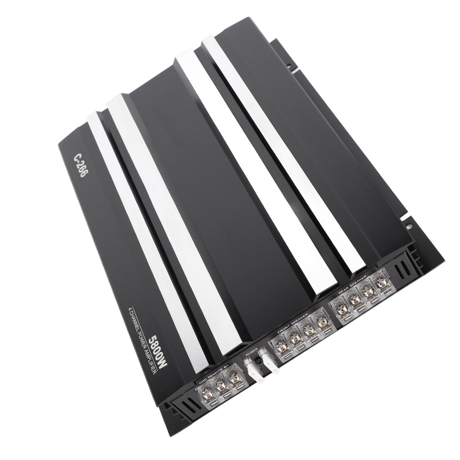 Wzmacniacz Samochodowy 5800 W, 2/4 Omów, 4-kanałowy, Wysokowydajny, Metalowy System Głośników Stosowany W Takich i Samochodowych Wzmacniaczach Samochodowych. Samochodowy Wzmacniacz stereo