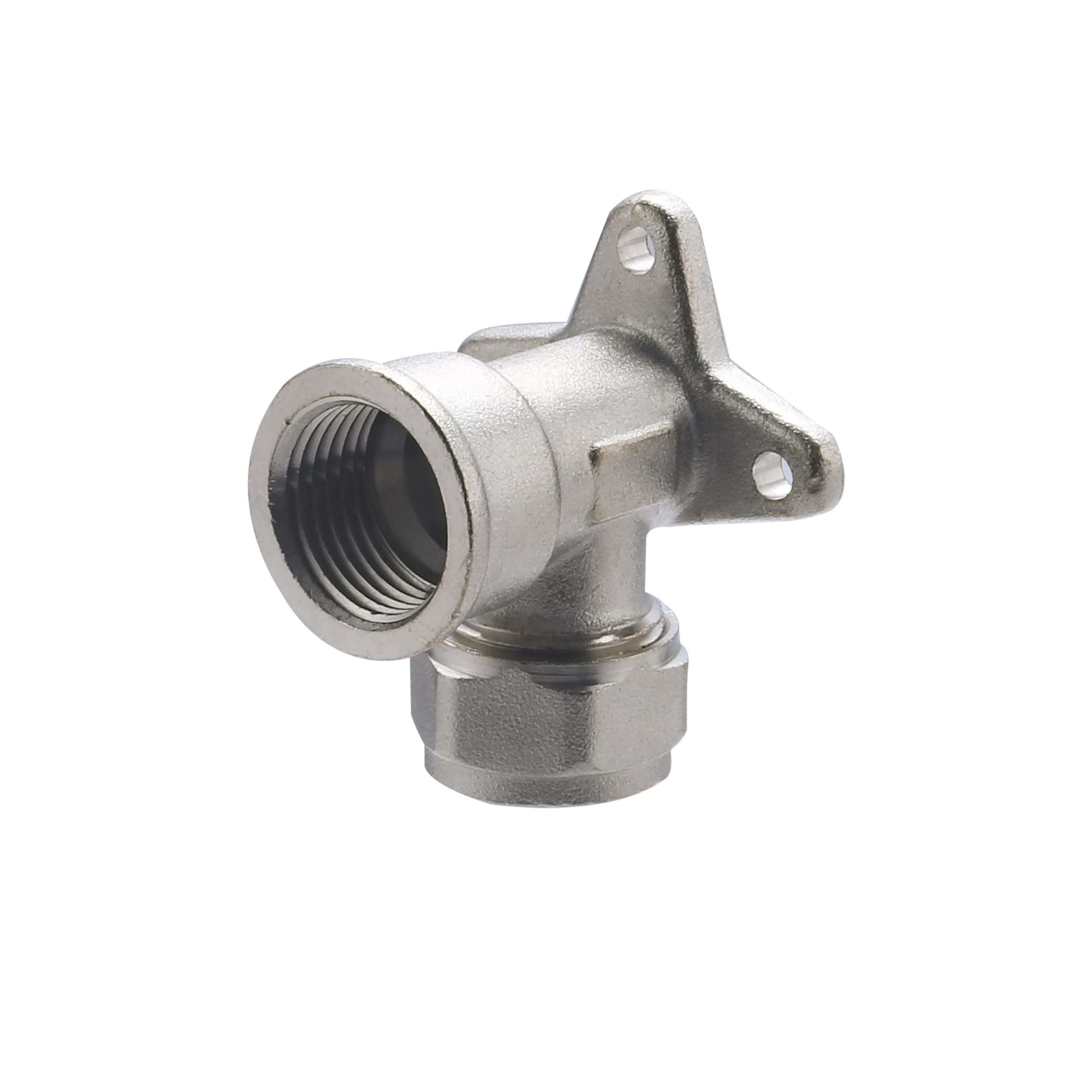 NOYON & THIEBAULT Coude applique à compression pour tube multicouche Ø16 mm – F1/2'' femelle, 15x21, 2 trous