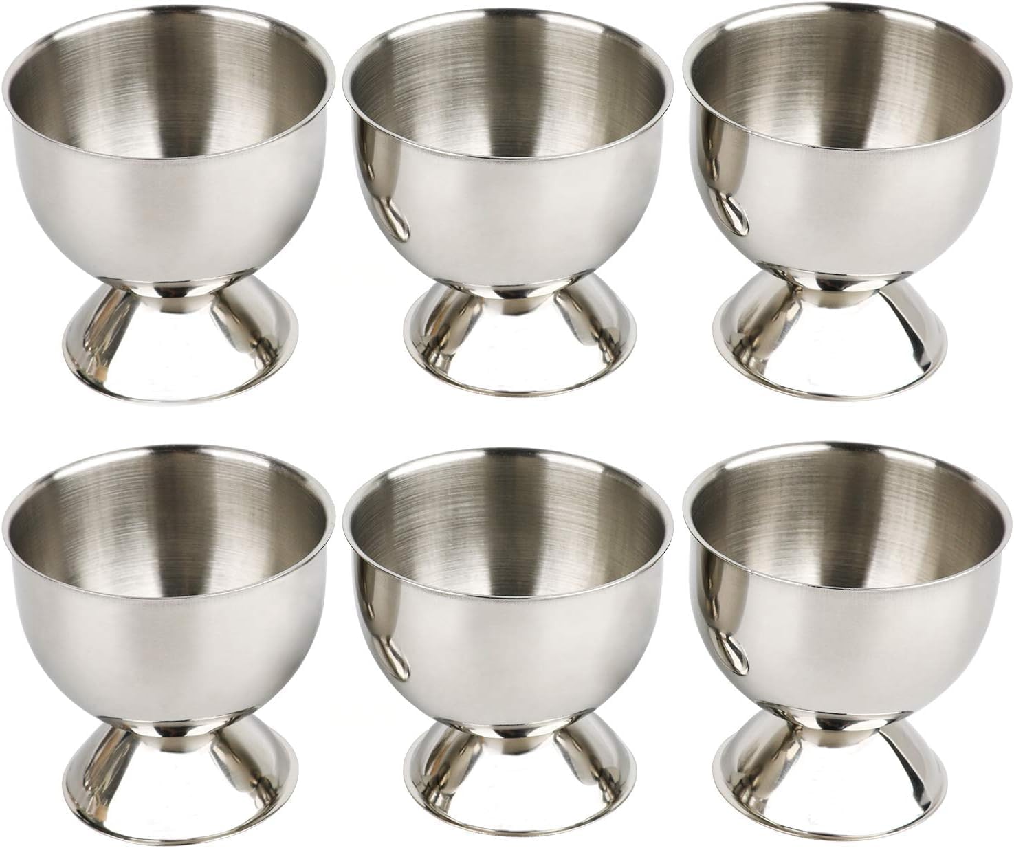Egg Cup Tray Stainless Steel Soft Boiled Egg Cups Holder Stand (Egg Cups)