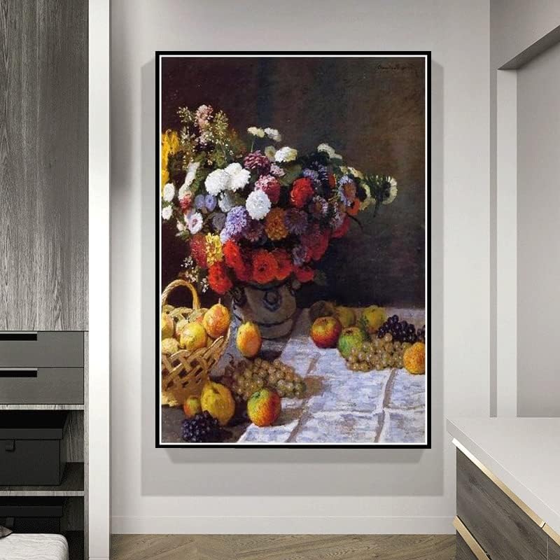 Miniatura 2 de Kits de pintura por números para adultos y niños, flores en un jarrón de pintura por Claude Monet Kit de pintura por números para niños y adultos