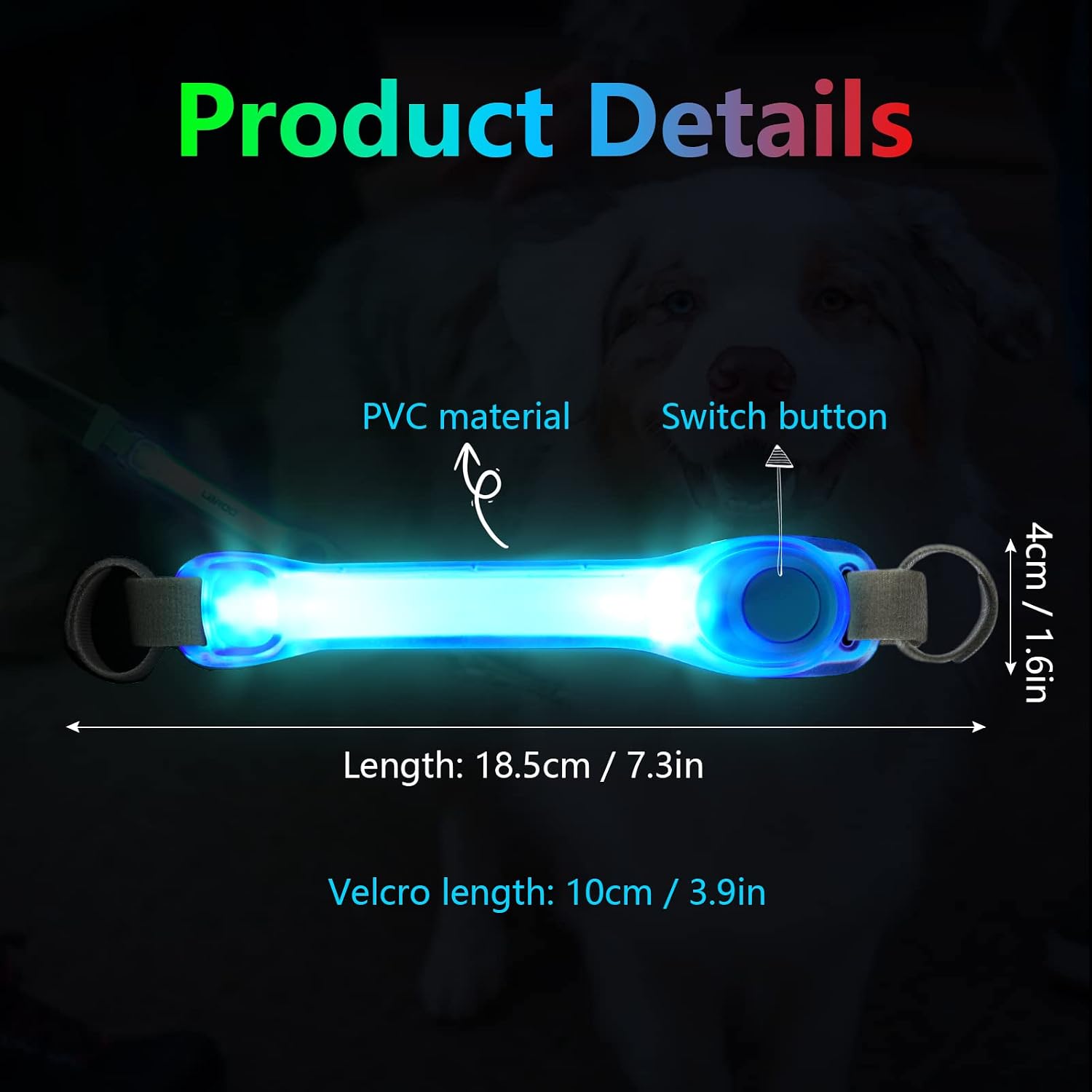 Light Up Dog Collars, Silicone LED Puppy Collar Flashing Led Light - Image 5