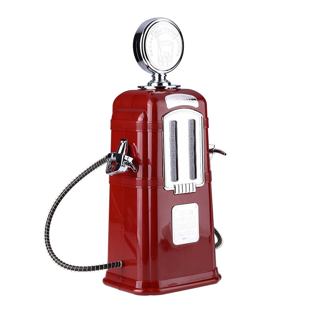 Distributore di birra con due pompe, 1000 c c Distributore di liquore per distributori di vino Accessori per bar usati in bar, alberghi, sale da tè, KTV, famiglia(rosso)