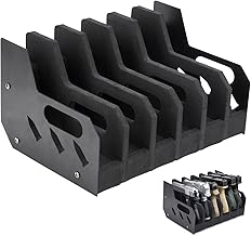 Pistol Rack, Handgun Display Holder, Foam Pistol Holder Pistol Rack for Gun Safe with 6 Gun Slots, Foam Holder for Up to 6 Pistols(Black)