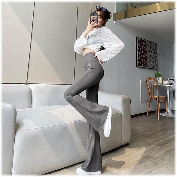 Amazon | [Audeal] ハイウエストフレアパンツ レディース フレアパンツ 