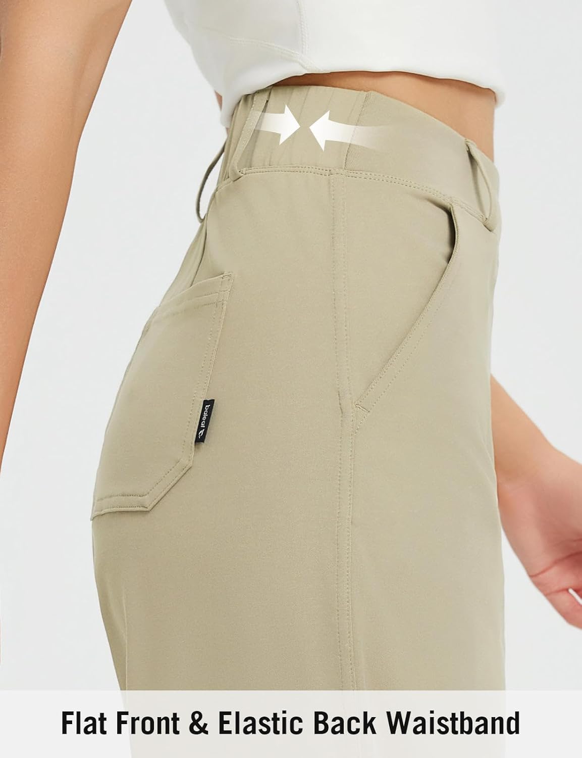 baleaf Womens Ankle Barrel Pants Stretch Travel Pants Petite Work Pants Casual Slacks with Pockets - Image 5