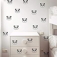 Vista 4 de 54 calcomanías de pared con diseño de panda, removibles, de vinilo, para cuarto de bebé, niños, niñas, decoración de pared