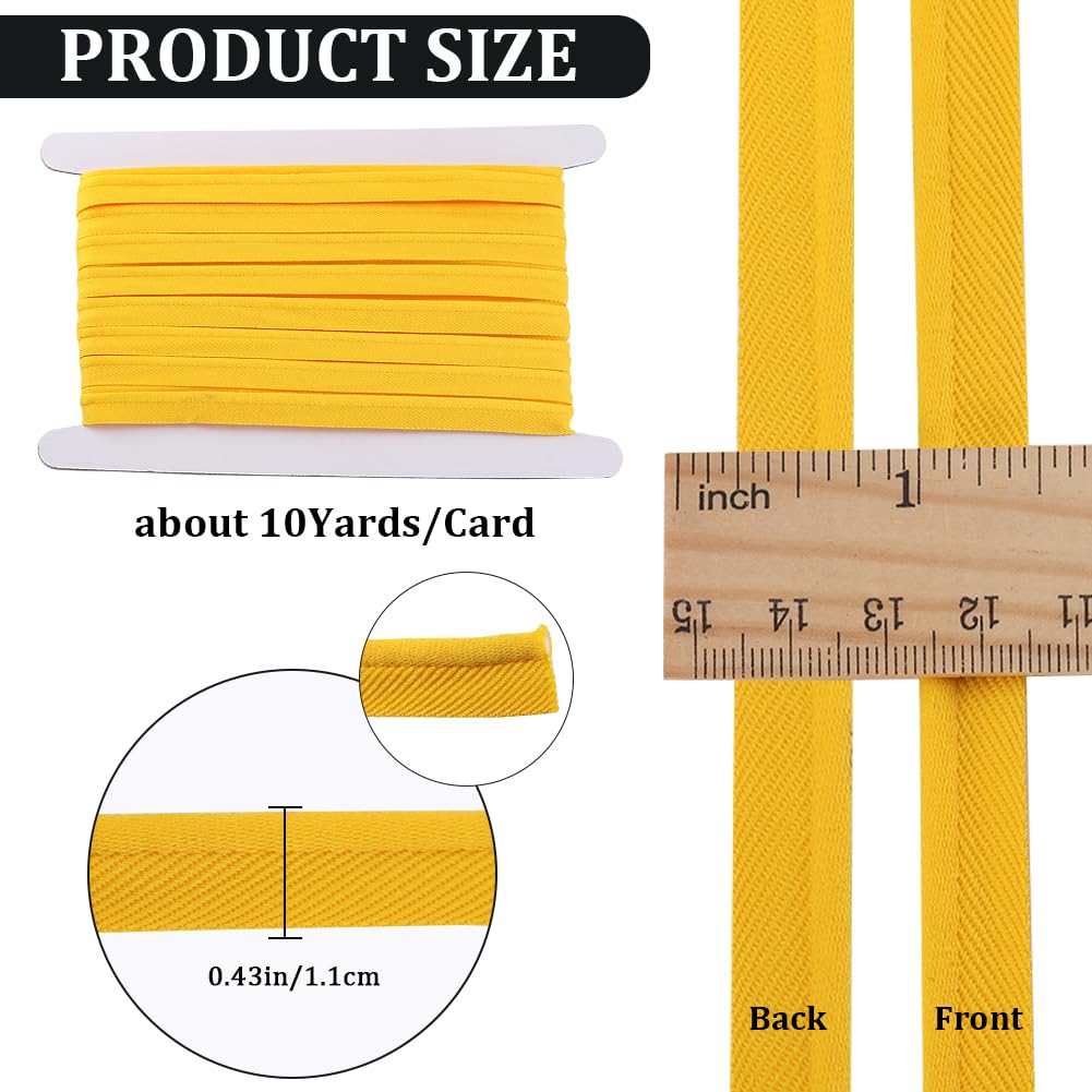 Arricraft Goldene Paspelbesatz 16.7m - Glänzendes Schrägband 12mm Für Nähen & Cosplay